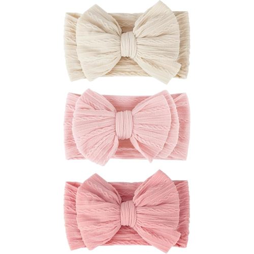 Baby Bows Headbands Nylon Newborn Baby Headbands Toddler Infant Hairbands with Big Bows for Baby Girl Newborn Essentials