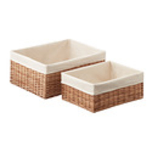 Natural Montauk Woven Rectangular Storage Bins