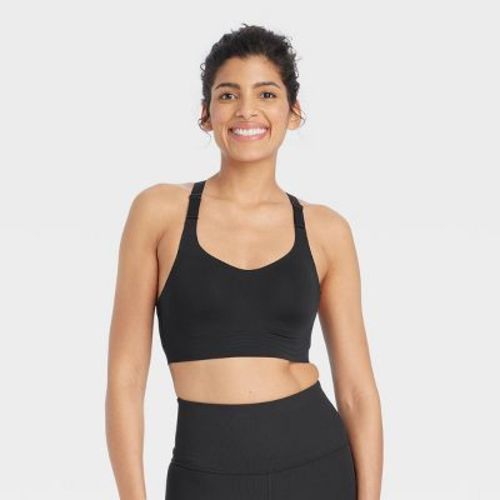 Women's Sculpt High Support Embossed Sports Bra - All In Motion™ Black M