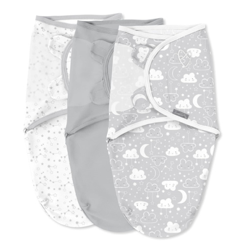 SwaddleMe by Ingenuity Original Swaddle - Size Small/Medium, 0-3 Months, 3-Pack (Starry Night)