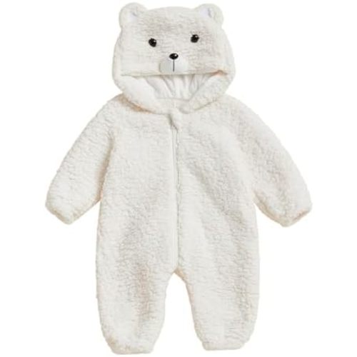 woshilaocai Newborn Baby Animal Jumpsuit Boy Girl Zipper Hooded Romper Warm Cute Infant Winter Clothes