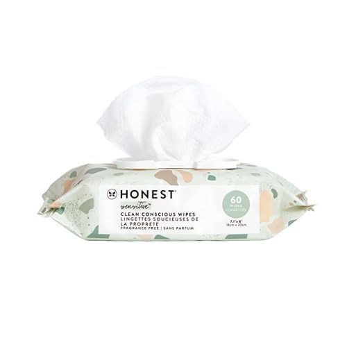 The Honest Company Clean Conscious Wipes | Geo Mood, 60 Count (Pack of 1)