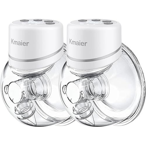 Wearable Breast Pump, Hands Free Breast Pump, Portable Electric Pump with LED Display, Ultra-Quiet and Pain Free- 4 Modes & 12 Levels, 24mm Flange, 2 PackPack