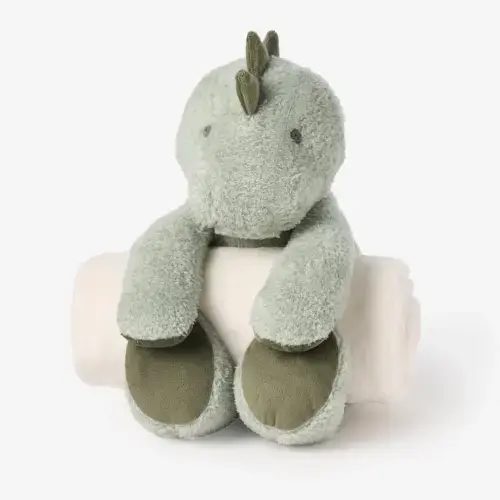 Dinosaur Bedtime Huggie Plush Toy with Blanket – Elegant Baby
