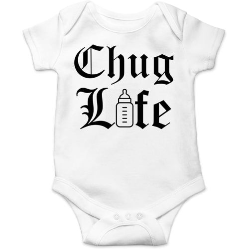 AW Fashions Chug Life Baby Bodysuit Funny, Cute, and Comfortable Infant Apparel - Trendy Newborn Clothing