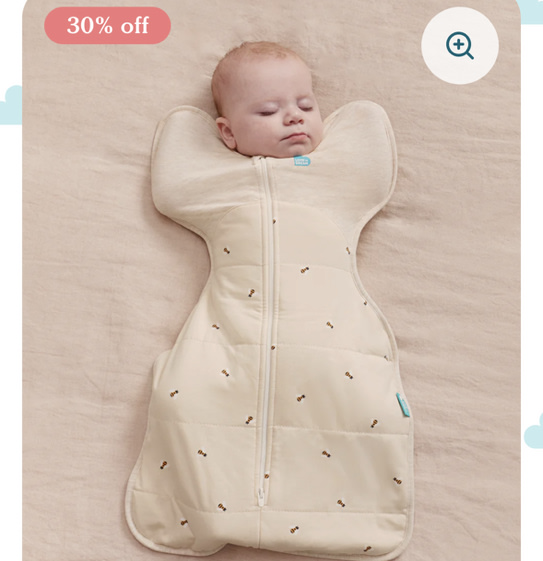 Swaddle Up™ 2.5 TOG Cotton Oatmeal Bees