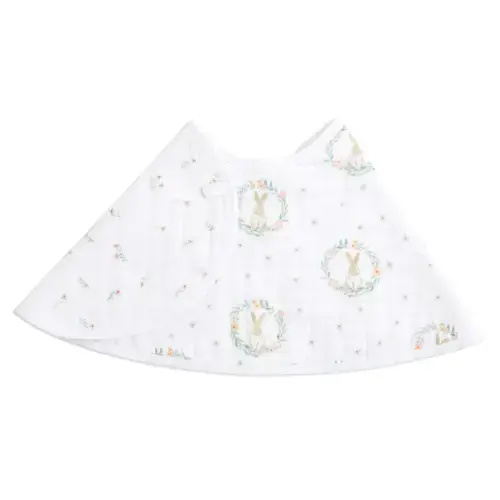 Blushing Bunnies Cotton Muslin Burpy Bib | aden + anais
