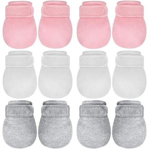 Adjustable Baby Mittens No Scratch Newborn Cotton Breathable Gloves Warm Baby Mitts for Boys Kids