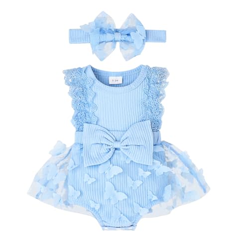 FOCICI Baby Girl Summer Clothes Cute Newborn Girl Outfits Sleeveless Lace One Piece Romper +Headband 2pcs set 0-12 Months