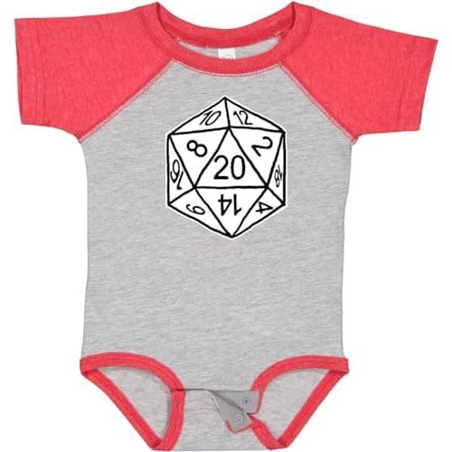 inktastic 20 Sided White Dice Baby Bodysuit - Gus Fink Studios