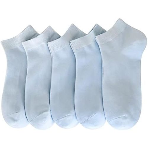 SERISIMPLE Women Viscose Bamboo Ankle Socks Low Cut Thin Sock Lightweight Pastal Color Soft Sock 5 Pairs