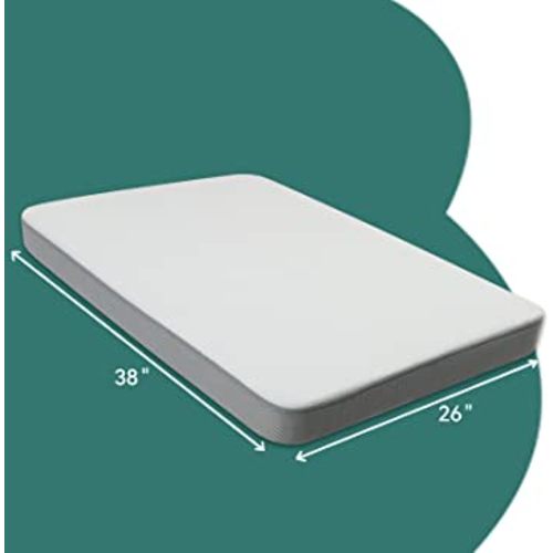 BABELIO Pack & Play Mattress, Mini Crib Mattress with Tencel Cover, Foam Mattress Pad for Baby & Toddler, 38" x 26"