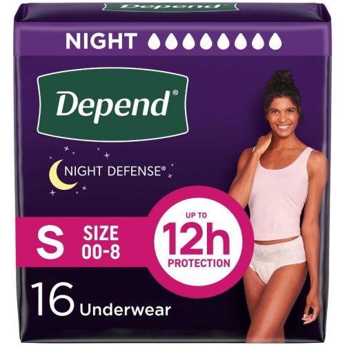 Depend Night Defense Adult Incontinence Underwear for Women - Overnight Absorbency - Blush