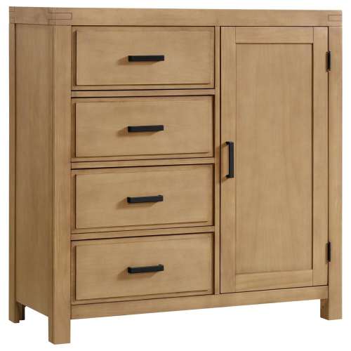 Oxford Baby Mystic 4-Drawer Chifforobe with Door in Honey