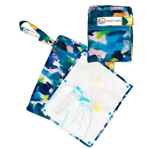 Pumparoo Wet/Dry Bag with Staging Mat® (Aquarelle)