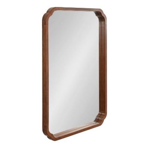 Marston Wood Framed Decorative Wall Mirror - Kate & Laurel All Things Decor, Color: Rustic Brown, Size: 24"x36"
