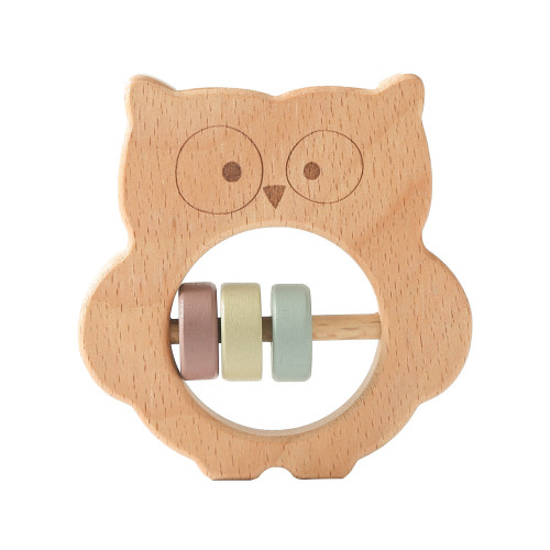 Gallickan Wooden Baby Rattle Toy, Animal Rattles Toy For Infant Grasping, Montessori Toys For Babies, Sensory Toys for Boys Girls