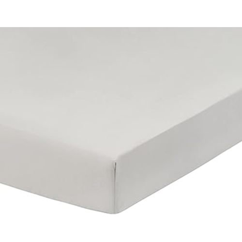 Everyday Kids Fitted Crib Sheet, 100% Soft Breathable Microfiber Baby Sheet, Fits Standard Size Crib Mattress 28in x 52in, Gray Nursery Sheet