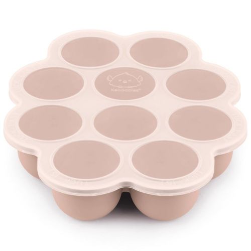 Prep Silicone Baby Food Freezer Tray with Clip-on Lid, 2oz x 10 Silicone Freezer Molds, BPA-Free Baby Food Storage (Maple)