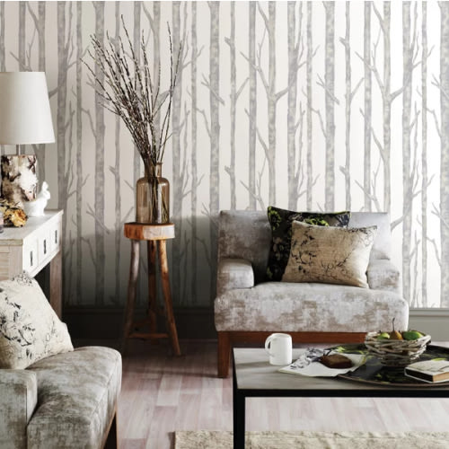 Loon Peak® Imaya Trees 33' L x 21" W Wallpaper Roll | Wayfair