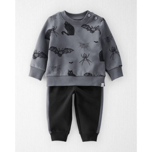 Baby 2-Piece Fleece Set Made with Organic Cotton in Spooky Night Print - Little Planet | Carter's