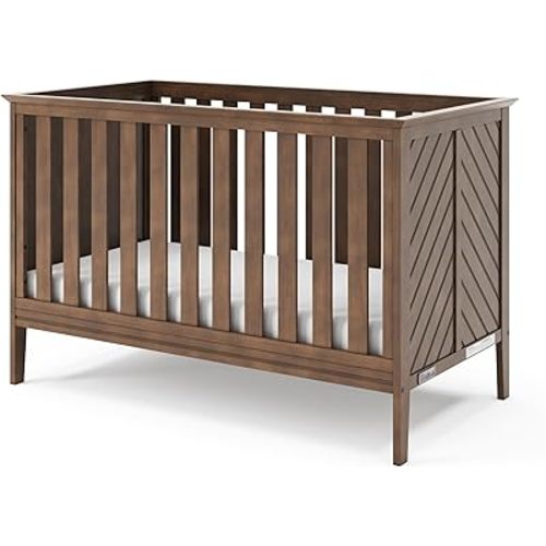 Child Craft Atwood 3-in-1 Convertible Crib, Baby Crib Converts to Day Bed, Toddler Bed, 3 Adjustable Mattress Positions, Non-Toxic, Baby Safe Finish (Cocoa Bean Brown)