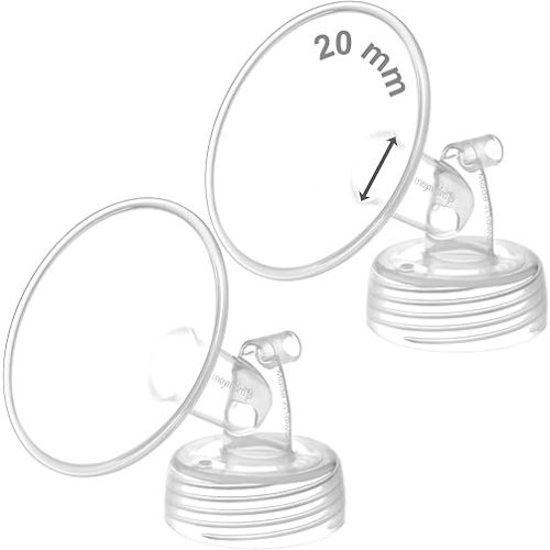 Maymom Wide Neck Pump Part for Spectra S1/S2 Pumps; Incl Wide Mouth Flange; Not Original Spectra Flange; Replaces Spectra Shield (20 mm Two Flanges)
