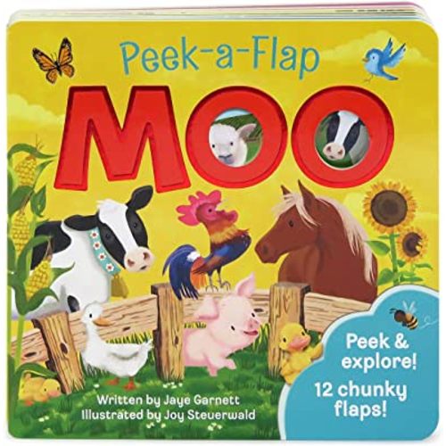 Moo: Peek-a-Flap Children's Board Book