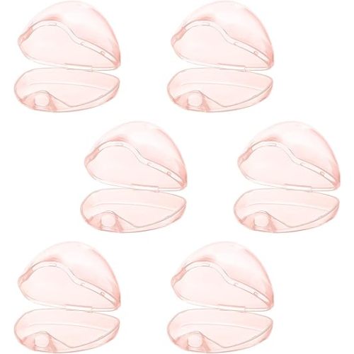 Accmor Pacifier Case, Pacifier Holder Case, Pacifier Container for Travel, BPA Free,Transparent Pink, 6 Pack