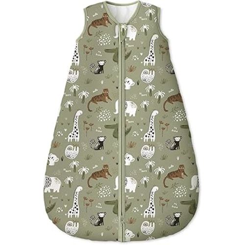 Yoofoss Baby Sleep Sack 12-18 Months, TOG 2.5 Baby Wearable Blanket with 2-Way Zipper, 100% Organic Cotton Fabric Winter Newborn Sleeping sack, Warm Soft Comfy(Large)