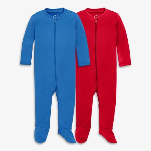 Baby organic zip footie 2-pack 6-9m