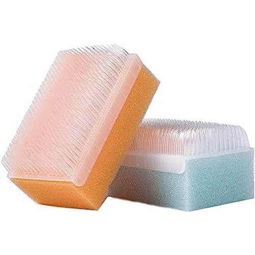 Scalp Scrubbie Sterilized Cradle Cap Brush - 3-pk - Sterile and Safe - 2 in 1, Baby Brush and Baby Bath Sponge | Baby Brush for Cradle Cap Treatment and Baby Bath Time