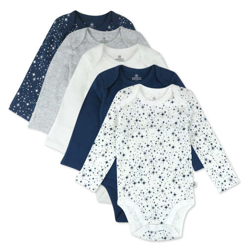 5-Pack Organic Cotton Long Sleeve Bodysuits | Honest Baby Clothing