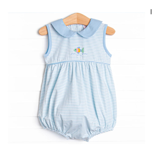 Shimmering Scales Embroidered Bubble, Blue – Stitchy Fish