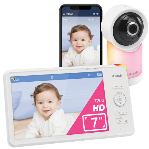 7" High Definition 720p Display 1080p Smart Wi-Fi Remote Access 360 Degree Pan & Tilt Video Baby Monitor