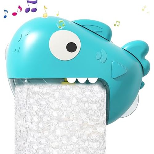 Baby Bath Toys - Musical Bubble Machine Dinosaur Toys for Kids 18-36 Monthhs,Bathtub Bubble Maker with Music,Bathtime Shower Bathtub Toys for Toddlers,Kids Pool Shower Games