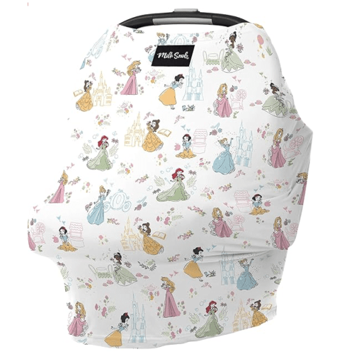 Milk Snob Original Disney Princess 5-in-1 Cover, Added Privacy for Breastfeeding, Baby Car Seat, Carrier, Stroller, High Chair, Shopping Cart, Lounger Canopy - Newborn Essentials, Nursing Top