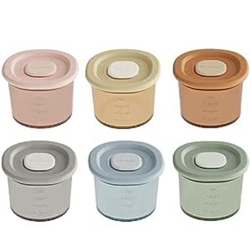 Amazon.com : Moonkie Silicone Baby Food Containers,6 Pack, 4 oz Baby Food Storage Jars with Airtight Lids, Reusable Baby Food Jars, Freezer,Microwave and Dishwasher Safe, Perfect for Infant & Toddler : Baby