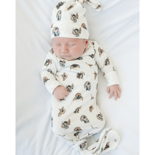 Turkey Trot - Newborn Gown + Hat