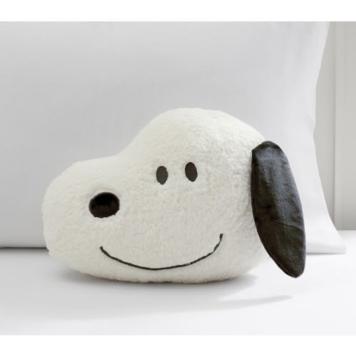 Peanuts® Snoopy® Sherpa Shaped Pillow | Pottery Barn Kids