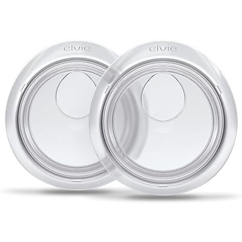 Elvie Catch Milk Collection Shells | Set of Two Discreet Leak-Protection Silicone Cups, Reuse Your Milk| Reusable Breast Shells Collect Up to 1oz | No More Wasted Milk or wasteful Breast Pads