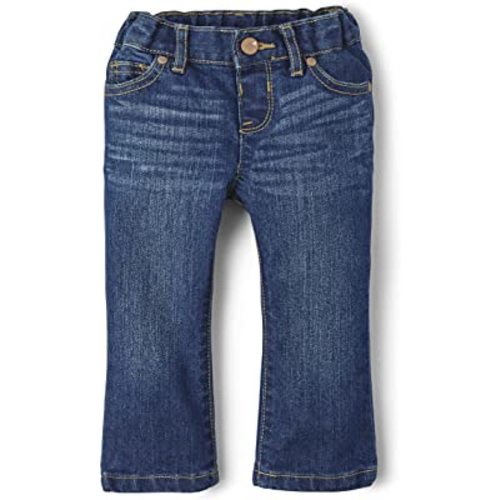 The Children's Place Baby Single and Toddler Girls Basic Bootcut Jeans