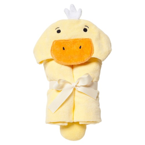 Elegant Baby Terry Velour Hooded Duck Towel, Duck