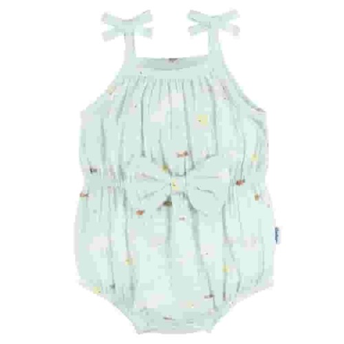 Gerber Baby Girl Romper with Bow, Sizes Newborn - 24 Months