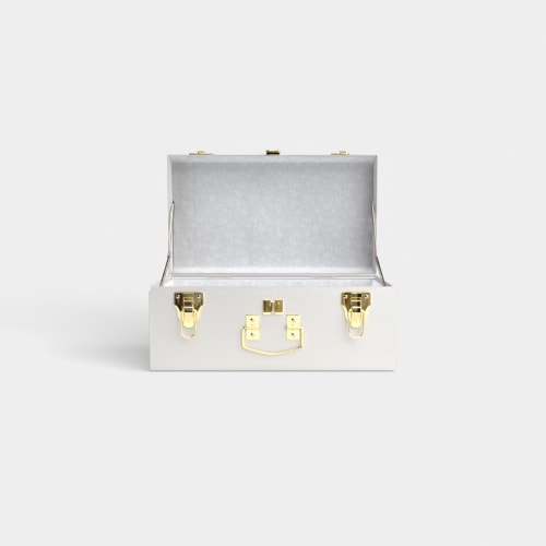 Mini Trunk - White - Bridal Blooms / Embroidery