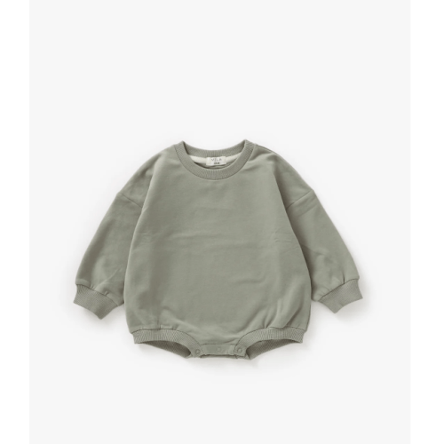 Sweatshirt Bubble Romper | Basil
