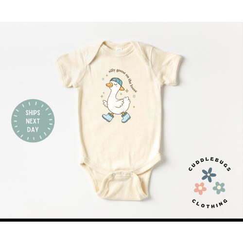 Silly Goose Baby ONESIES® Bodysuit - Cute Farm Animal Baby Outfit - Baby Shower Gift - Baby Boy Gift - Cute Baby Boy - Newborn Boy - Baby