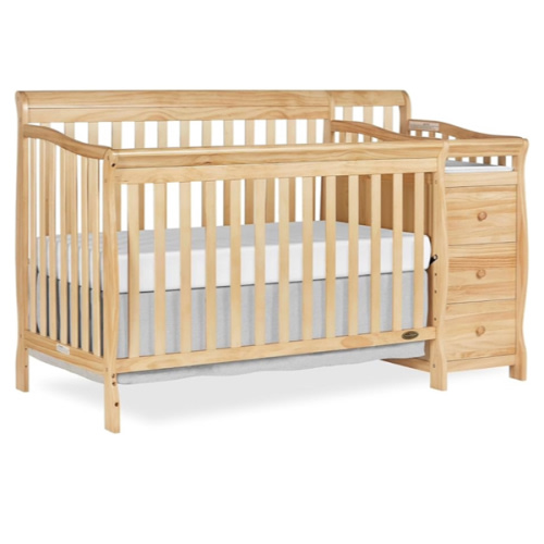 5 in 1 Brody Convertible Crib with Changer, 33.2"L x 69"W x 39.1"H