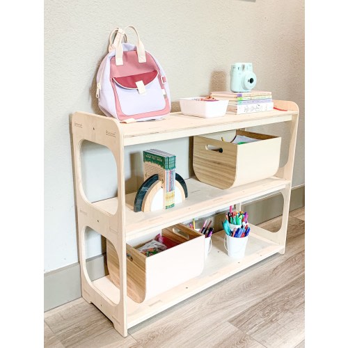Montessori Toy shelf Toddler Open Sided Toy Shelf Montessori Wooden Furniture Wooden Toyshelf Toy Storage Toy Display RILEY *36" wide*