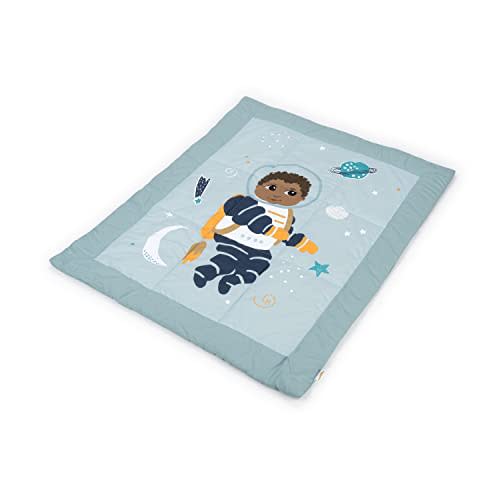 Little Muffincakes Ashton Toddler Quilted Blanket, Astronaut in Space Print, 42.0" x 34.0", 18 Months & up, Blue